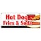 Signmission HOT DOG FRIES & SODA BANNER SIGN all beef drink frank meal deal chili B-Hot Dogs Fries & Soda - alternate 1